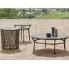 The two versions of the Emma Cross Small Table by Varaschin