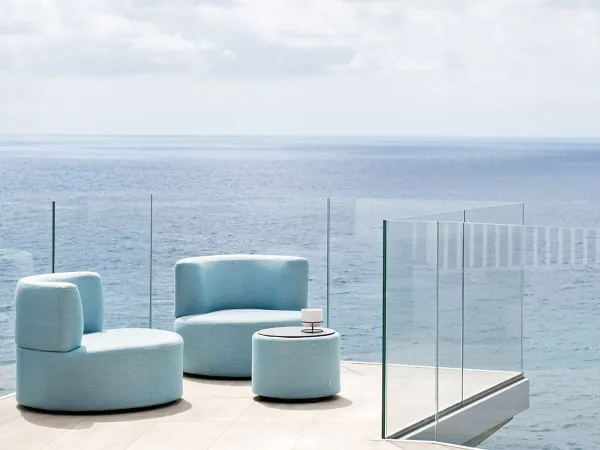 Belt armchair by Varaschin in a terrace