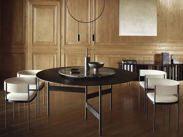 Versión con tablero de madera de la mesa Notes de Living Divani