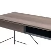 Details of the sheet frame in steel painted brass of the Era desk by Living Divani