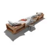 The backrest of the Hamptons sofa by Flexform