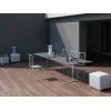Version rectangulaire de la table Fly Outdoor