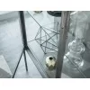 Detalles de los estantes de cristal de la vitrina Galerist de Lema