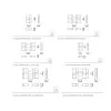 Data sheet of the available versions of the Plain bookcase by Lema