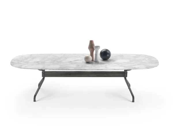 Version of the Academy table by Flexform with marble top