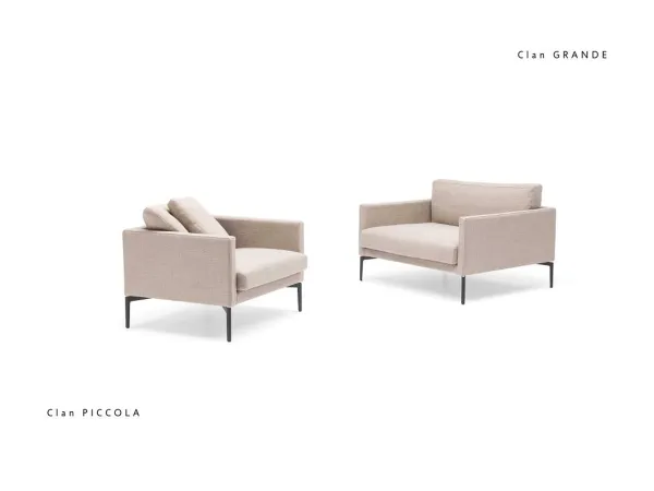 Fauteuil Clan de Living Divani en version grande et petite