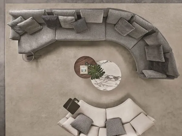 The Étienne sofa by Porada seen from above
