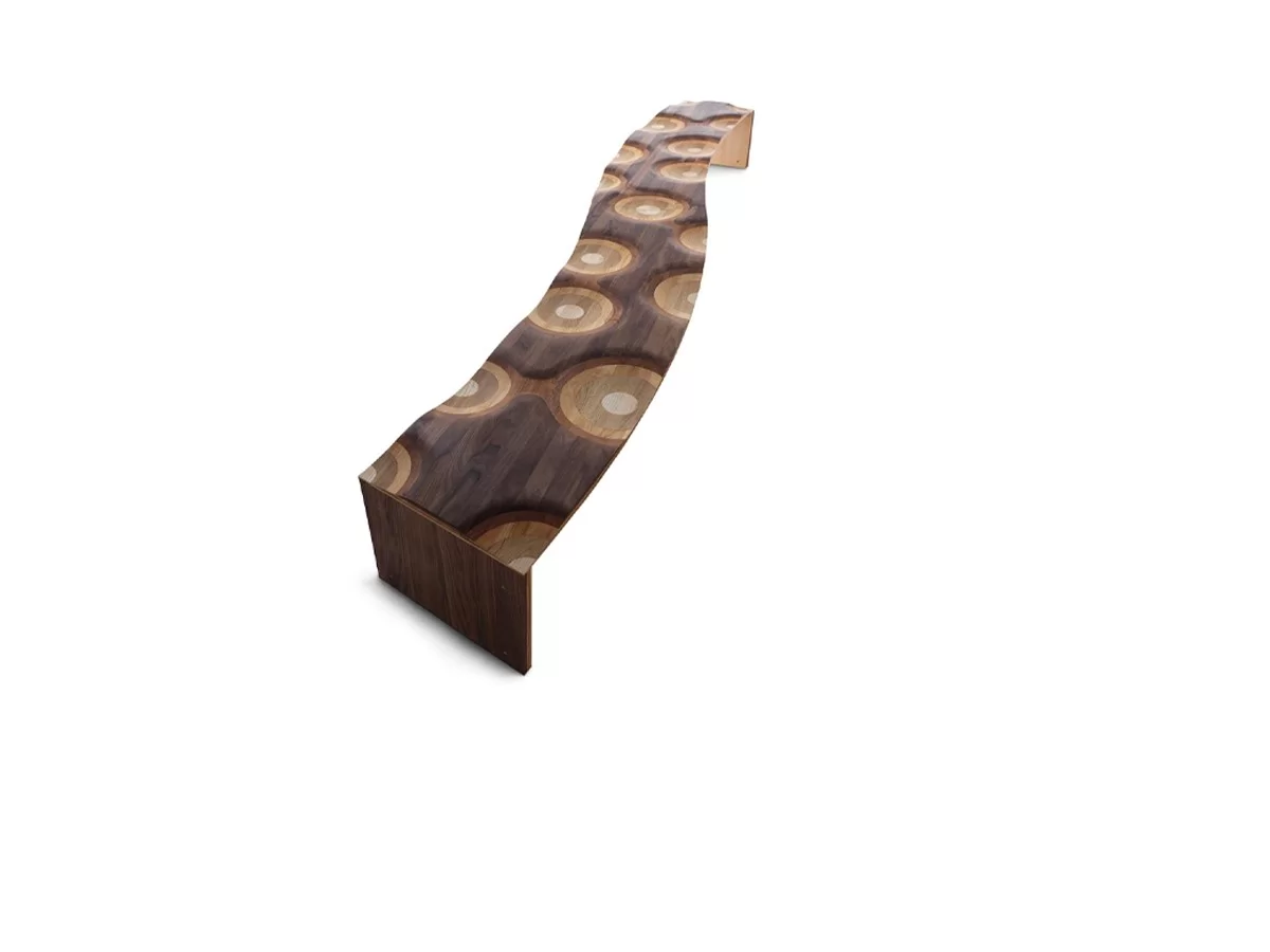 The Ripples 'Like a River' bench by Horm
