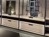 The Open walk-in wardrobe without doors in a room