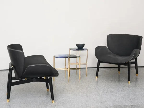 Tetris Couchtisch und Jorgen Sessel von Baxter