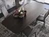 Details of the wooden top of the Dragon Wood table by Cattelan Italia