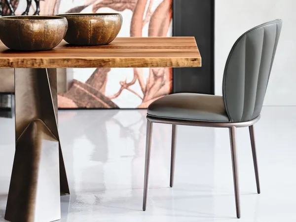 Detalles del respaldo de la silla Chrishell ML de Cattelan Italia