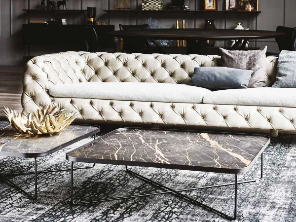 Versione bassa del tavolino Benny Keramik di Cattelan Italia