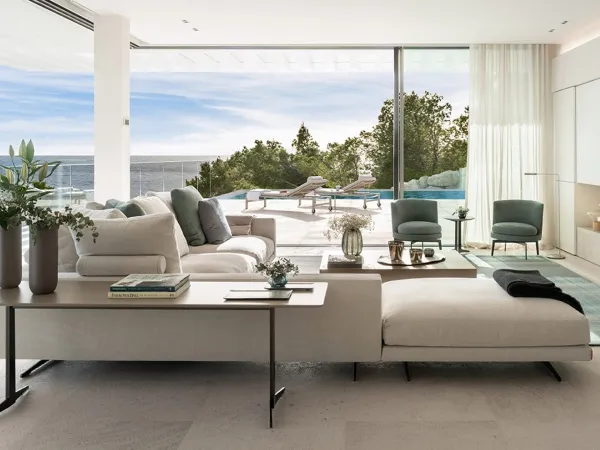 Il divano Campiello di Flexform in una zona living