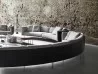 Un layout curvo e fluido con il divano Rod Bean di Living Divani