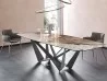 The Skorpio Keramik table with graphite embossed metal base