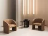 客厅中的巴克斯特 Lazybones 扶手椅