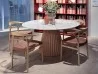 The Oslo chair with the Plissé table by Midj