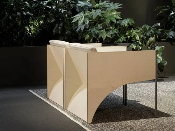 Detalles del respaldo del sillón Ark de Living Divani