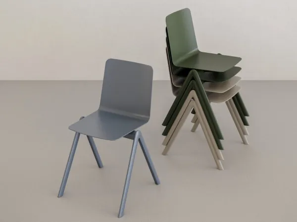 La sedia Stack in diverse varianti di colore