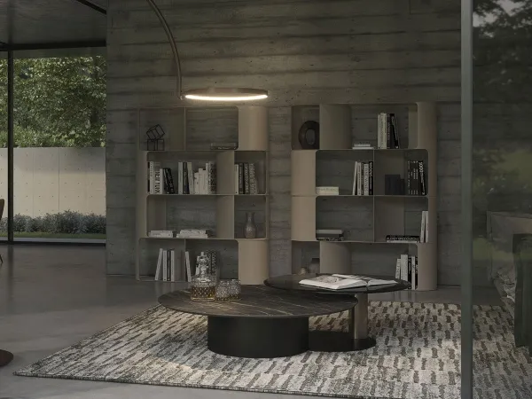 La libreria Fulham di Cattelan in una zona living
