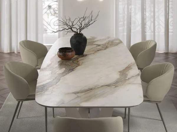 Der Skorpio Keramik Tisch von Cattelan Italia in einem Wohnbereich