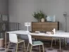 Kristalia Boiacca table with a white laminate top