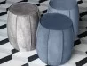 Farbvarianten des Bongo Lederhockers von Baxter