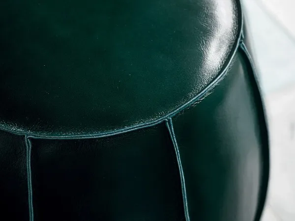 Stitching details of the Bongo pouf by Baxter