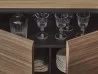 Storage compartments of the Pebble sideboard by Porada