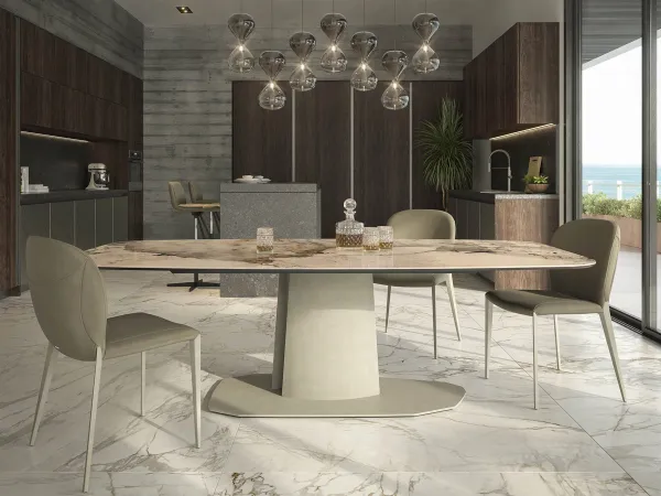 Cattelan Italia Aviator Keramik Lift table in a living area