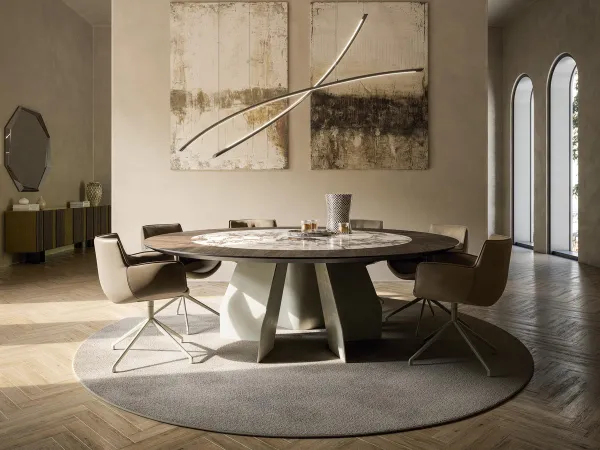 Senator Ker-Wood Round Tavolo Cattelan Italia