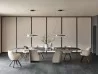 La mesa Senator de Cattelan Italia en un salón