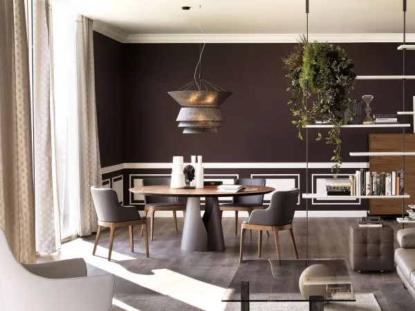 Il tavolo Giano di Cattelan Italia con piano in legno