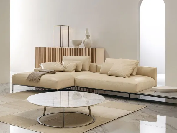 Table basse Albino de Horm Casamania avec plateau en marbre