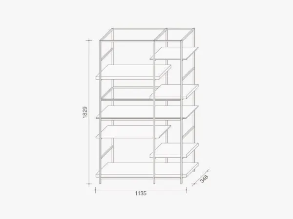 Version A of the Plain bookcase by Lema