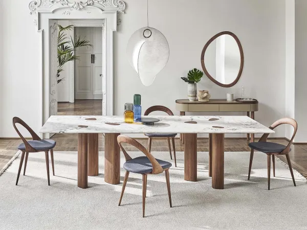 Table Oswood de Porada dans un espace de vie