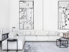 The Bacon sofa by Meridiani in a corner version