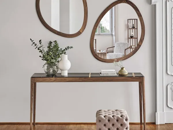 The Ziggy console table by Porada with wooden structure