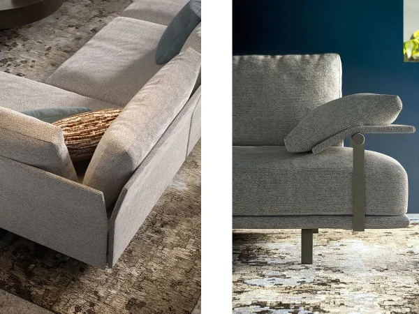 Dettagli del divano Heston di Cattelan Italia