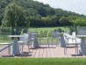 The Volt chair by Pedrali in an outdoor space
