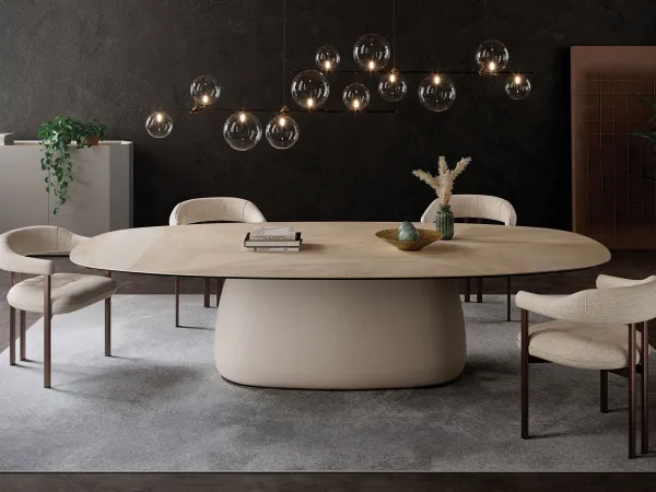 The Botero table by Cattelan Italia with oval top