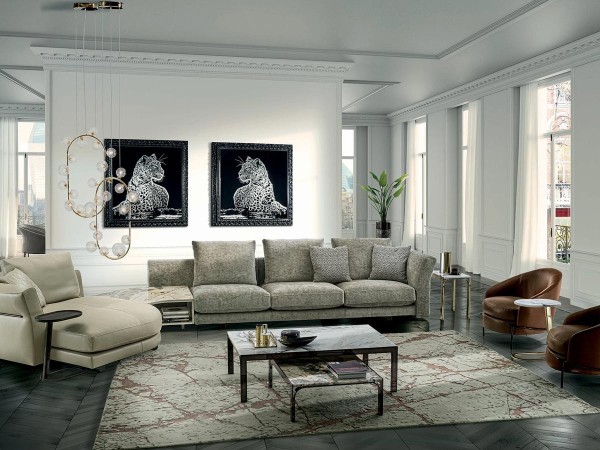 The Riverside sofa by Longhi in a living area