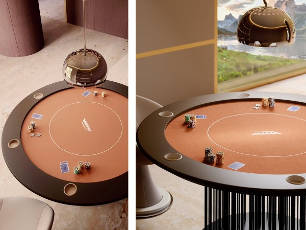 Dettagli del tavolo da poker Shangai di Vismara