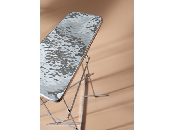 Copenaghen Coffee Table Baxter | Water-Effect Steel | Paola Navone Design