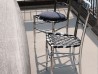 Stuhl Agadir Baxter | Aluminiumguss und Geflochtenes Leder | Design Paola Navone