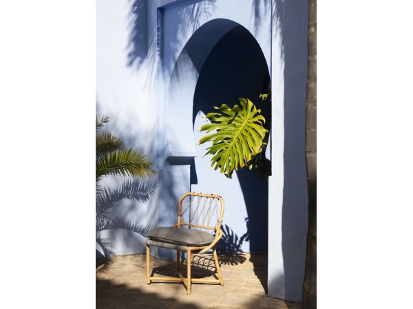 Chaise Manao Baxter | Jonc de Manille et Cuir | Design Paola Navone