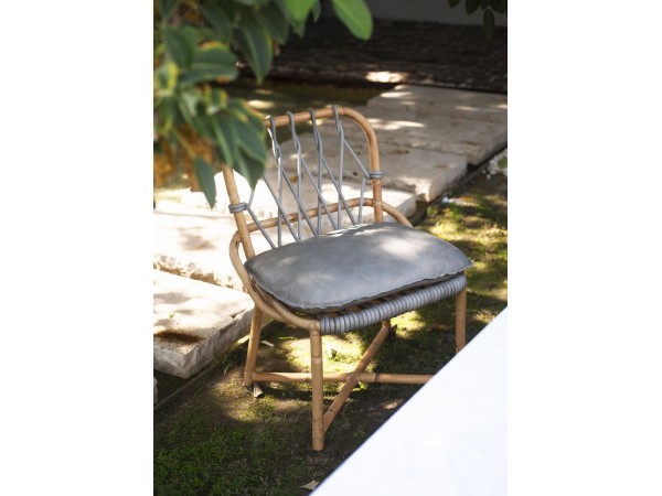 Chaise Manao Baxter | Jonc de Manille et Cuir | Design Paola Navone