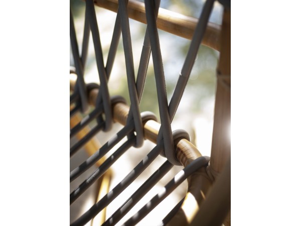Chaise Manao Baxter | Jonc de Manille et Cuir | Design Paola Navone
