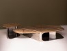 Kor Coffee Table Baxter | Antiqued Steel Base and Stone Top | Baxter Design Team